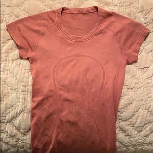 Used dust pink lululemon swifty tech short sleeve